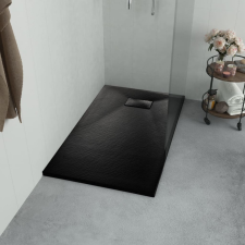 vidaXL Fekete SMC zuhanytálca 90 x 80 cm kád, zuhanykabin