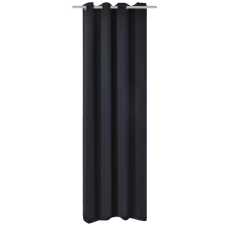 vidaXL fekete sötétítőfüggöny fém függönykarikákkal 270 x 245 cm lakástextília