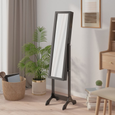 vidaXL fekete szabadon álló tükör 34 x 37 x 146 cm bútor