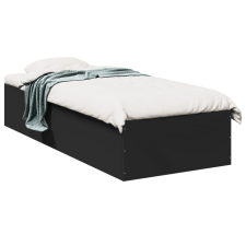 vidaXL fekete szerelt fa ágykeret 100 x 200 cm ágy és ágykellék
