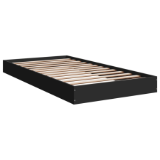 vidaXL fekete szerelt fa ágykeret 100 x 200 cm (842057) ágy és ágykellék