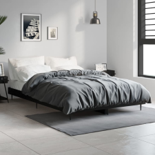 vidaXL fekete szerelt fa ágykeret 120 x 190 cm ágy és ágykellék