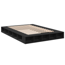 vidaXL fekete szerelt fa ágykeret 140 x 200 cm (3280476) ágy és ágykellék