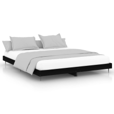 vidaXL fekete szerelt fa ágykeret 140 x 200 cm (832246) ágy és ágykellék