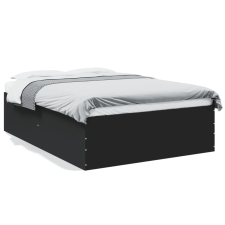vidaXL fekete szerelt fa ágykeret 140x190 cm ágy és ágykellék