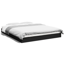 vidaXL Fekete szerelt fa ágykeret 150 x 200 cm ágy és ágykellék