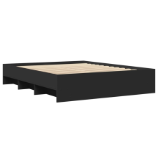 vidaXL fekete szerelt fa ágykeret 160 x 200 cm (3295640) ágy és ágykellék