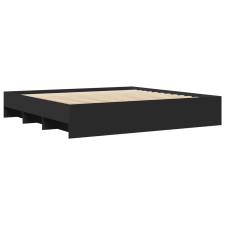 vidaXL fekete szerelt fa ágykeret 180 x 200 cm (3295633) ágy és ágykellék