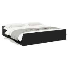 vidaXL fekete szerelt fa ágykeret 200 x 200 cm ágy és ágykellék