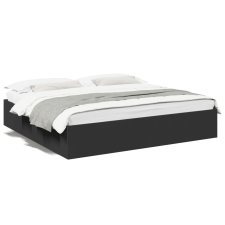 vidaXL fekete szerelt fa ágykeret 200 x 200 cm ágy és ágykellék