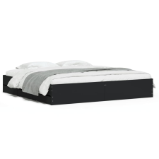vidaXL fekete szerelt fa ágykeret 200 x 200 cm (3207246) ágy és ágykellék