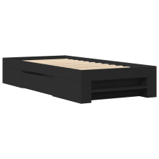 vidaXL fekete szerelt fa ágykeret 90 x 190 cm (3295521) ágy és ágykellék