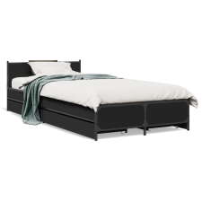 vidaXL fekete szerelt fa ágykeret 90 x 200 cm ágy és ágykellék
