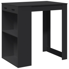 vidaXL fekete szerelt fa bárasztal 102 x 70 x 103,5 cm (3309322) bútor