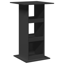 vidaXL fekete szerelt fa bárasztal tárolóval 60 x 60 x 102 cm (854329) bútor