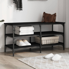 vidaXL fekete szerelt fa cipőpolc 100x38,5x49 cm bútor