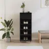 vidaXL fekete szerelt fa cipősszekrény 40x36x105 cm