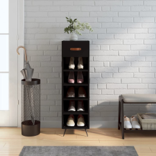 vidaXL fekete szerelt fa cipőszekrény 30 x 35 x 105 cm bútor