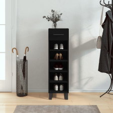 vidaXL fekete szerelt fa cipőszekrény 30 x 35 x 105 cm bútor