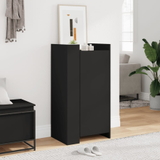 vidaXL fekete szerelt fa cipőszekrény 52 x 37,5 x 100 cm bútor