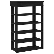 vidaXL fekete szerelt fa cipőtartó 60x30x98 cm (859924) bútor