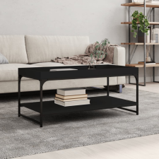 vidaXL fekete szerelt fa dohányzóasztal 100 x 49 x 45 cm bútor