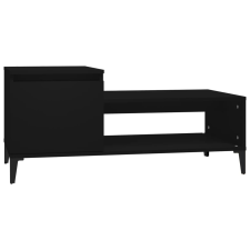 vidaXL fekete szerelt fa dohányzóasztal 100 x 50 x 45 cm (821133) bútor