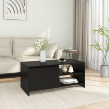 vidaXL fekete szerelt fa dohányzóasztal 102 x 50 x 45 cm bútor