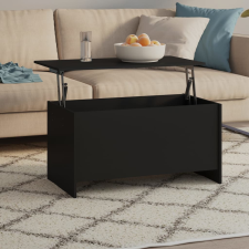 vidaXL fekete szerelt fa dohányzóasztal 102 x 55,5 x 52,5 cm bútor