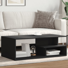 vidaXL fekete szerelt fa dohányzóasztal 102x55x35 cm bútor