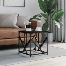 vidaXL fekete szerelt fa dohányzóasztal 45x45x47,5 cm bútor