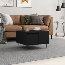 vidaXL fekete szerelt fa dohányzóasztal 55x55x36,5 cm bútor