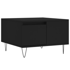 vidaXL fekete szerelt fa dohányzóasztal 55x55x36,5 cm (830757) bútor