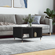 vidaXL fekete szerelt fa dohányzóasztal 60x50x36,5 cm bútor