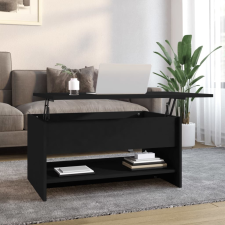 vidaXL fekete szerelt fa dohányzóasztal 80 x 50 x 40 cm bútor