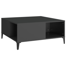vidaXL fekete szerelt fa dohányzóasztal 80x80x36,5 cm (821101) bútor