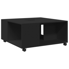 vidaXL fekete szerelt fa dohányzóasztal 80x80x40 cm (853174) bútor