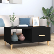 vidaXL fekete szerelt fa dohányzóasztal 89,5 x 50 x 40 cm bútor