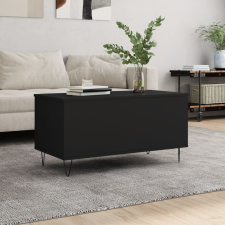 vidaXL fekete szerelt fa dohányzóasztal 90x44,5x45 cm bútor