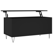 vidaXL fekete szerelt fa dohányzóasztal 90x44,5x45 cm (830973) bútor