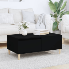vidaXL fekete szerelt fa dohányzóasztal 90x50x36,5 cm bútor