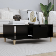 vidaXL fekete szerelt fa dohányzóasztal 90x50x36,5 cm bútor