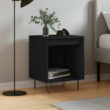 vidaXL fekete szerelt fa éjjeliszekrény 40 x 35 x 50 cm bútor