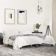 vidaXL fekete szerelt fa és fém ágykeret 200 x 200 cm ágy és ágykellék