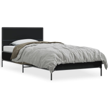 vidaXL fekete szerelt fa és fém ágykeret 90 x 190 cm ágy és ágykellék