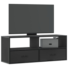 vidaXL fekete szerelt fa és fém TV-szekrény 100x31x39,5 cm bútor