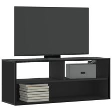 vidaXL fekete szerelt fa és fém TV-szekrény 100x31x39,5 cm bútor