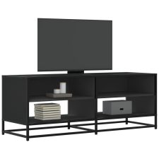 vidaXL fekete szerelt fa és fém TV-szekrény 120,5x40x46 cm bútor