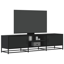 vidaXL fekete szerelt fa és fém TV-szekrény 160x35x41 cm bútor