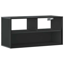 vidaXL fekete szerelt fa és fém TV-szekrény 80x31x39,5 cm (848924) bútor